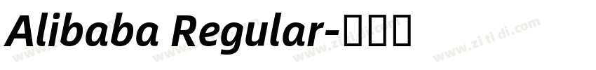 Alibaba Regular字体转换